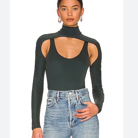 Camila Coelho Mabel Bodysuit Emerald Green
Teal Cutout one piece Revolve XXS - Picture 1 of 8